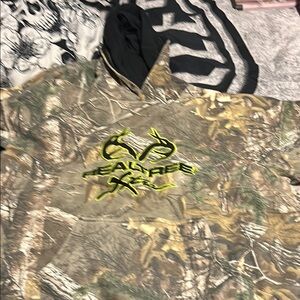Realtree Camouflage Hoodie with Black and Green Accents